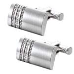 دکمه سردست طلا سفید با نگین الماس مدل: cdm1083