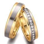 ست حلقه ازدواج طلا با نگین الماس تراش برلیان مدل: srd1183 