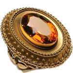 انگشتر جواهر طلای زرد با نگین سیترین: مدل rgf1274