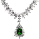 ddگردنبند جواهر با نگین زمرد و الماس مدل: ndf1196 