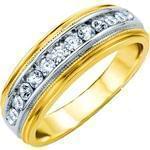 انگشتر رینگ طلا زرد و سفید با نگین الماس تراش برلیان: مدل rgm1276