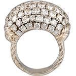 انگشتر جواهر طلا سفید با نگین الماس - مدل rgn3005