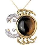 آویز طلای زرد با نگین چشم ببر و الماس تراش برلیان مدل: npdf1161