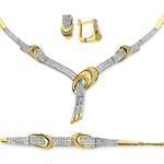 سرویس جواهر عروس نگین الماس تراش برلیان مدل: bset2061 