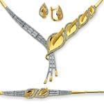 سرویس جواهر با نگین الماس تراش برلیان مدل: bset2064