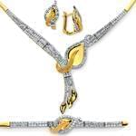 سرویس جواهر با نگین الماس تراش برلیان مدل: bset2066