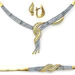 سرویس جواهر با نگین الماس تراش برلیان مدل: bset2070