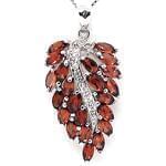 آویز طلا سفید با نگین یاقوت و الماس تراش برلیان مدل: npdf1172