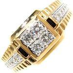 انگشتر طلا و جواهر با نگین الماس تراش برلیان پایه رولکسی : مدل rgm1292