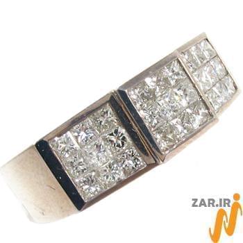انگشتر مردانه جواهر با نگین الماس تراش پرنس: مدل rgm1293