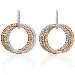 گوشواره الماس با تراش برلیان طرح سه تایی مدل: ebf2019