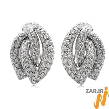 گوشواره الماس با تراش برلیان مدل: ebf2020