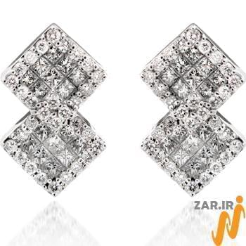 گوشواره الماس تراش پرنس و برلیان مدل: ebf2023