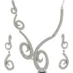 سرویس جواهر با نگین الماس تراش برلیان مدل: hsdf1129  