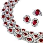 ddسرویس جواهر با نگین یاقوت قرمز و الماس تراش برلیان مدل: hsdf1140 