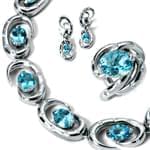 سرویس جواهر با نگین توپاز و الماس تراش برلیان مدل: hsdf1146 