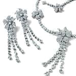 سرویس جواهر با نگین الماس تراش برلیان طرح گل (flower) مدل: sdf1081 