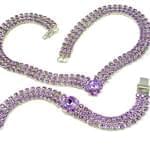 سرویس طوق و دستبند جواهر با نگین آمتیس مدل: hsdf1155