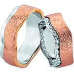 حلقه ست ازدواج طلا با نگین الماس تراش برلیان مدل: srd1210