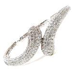 دستبند جواهر الماس تراش برلیان با طلای سفید مدل: bdf1155