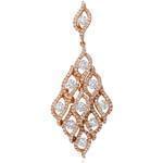 آویز جواهر با نگین الماس تراش برلیان با طلای رز گلد مدل: npdf1183