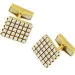 دکمه سر دست جواهر با نگین الماس تراش برلیان مدل: cdm1085