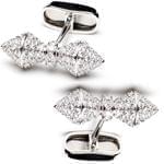 دکمه سر دست جواهر با نگین الماس تراش برلیان مدل: cdm1090