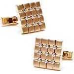 دکمه سر دست جواهر با نگین الماس تراش برلیان مدل: cdm1093