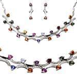 سرویس عروس جواهر با نگین توپاز، سیترین و الماس برلیان مدل: bset20111