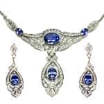 سرویس عروس جواهر با نگین یاقوت و الماس تراش برلیان مدل: bset2116