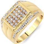 انگشتر طلا زرد با نگین الماس تراش برلیان: مدل rgm1298