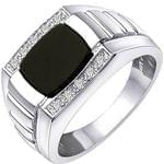 انگشتر رولکسی طلا و جواهر با نگین اونیکس و الماس تراش برلیان: مدل rgm1303