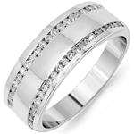 حلقه مردانه طلا سفید با نگین الماس تراش برلیان: مدل wrgm1276