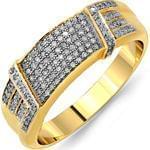 حلقه مردانه طلا زرد با نگین الماس تراش برلیان: مدل wrgm1280