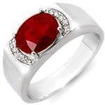 انگشتر طلا و جواهر با نگین یاقوت و الماس تراش برلیان: مدل rgm1315