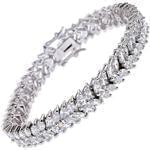 دستبند جواهر الماس تراش مارکیز با طلای سفید مدل: bdf1166