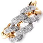 دستبند طلا با نگین الماس تراش برلیان مدل: bdf1170