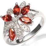 انگشتر جواهر یاقوت قرمز و الماس تراش برلیان: مدل rgf1327