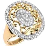 انگشتر جواهر زنانه با نگین الماس تراش برلیان : مدل rgf1328