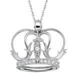 آویز تاج جواهر با نگین الماس تراش برلیان مدل: npdf1193