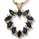 آویز جواهر با نگین یاقوت کیود و الماس تراش برلیان طرح قلب مدل: npdf1197