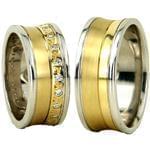 حلقه ست عروسی طلا با نگین الماس تراش برلیان مدل: srd1224