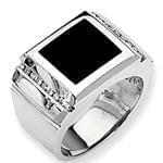 انگشتر طلا و جواهر با نگین انیکس و الماس تراش برلیان: مدل rgm1322