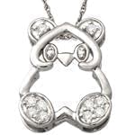 آویز کودکانه جواهر با نگین الماس تراش برلیان طرح پاندا مدل: pgb2001 