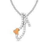 آویز کودکانه جواهر با نگین الماس تراش برلیان طرح کفش سیندرلا مدل: pgb2002