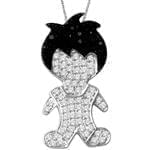 آویز کودکانه جواهر با نگین الماس تراش برلیان طرح پسر کوچک مدل: pgb2011