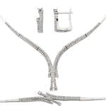 سرویس جواهر عروسی با نگین الماس تراش برلیان مدل: bset2122 