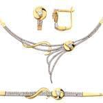 سرویس جواهر عروسی با نگین الماس تراش برلیان مدل: bset2126