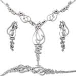 سرویس جواهر عروسی الماس تراش برلیان مدل: bset2131