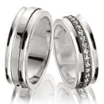 ست حلقه ازدواج طلا زرد با نگین الماس تراش برلیان مدل: srd1187